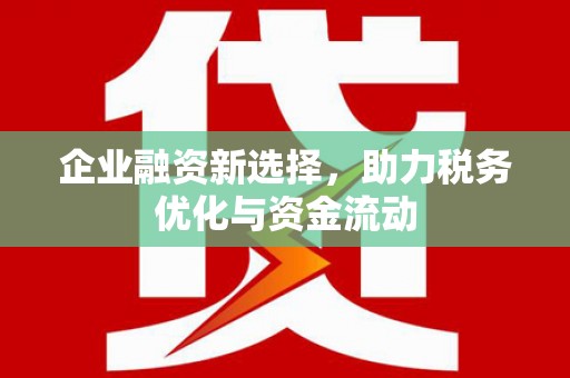 东兴企业融资新选择，助力税务优化与资金流动