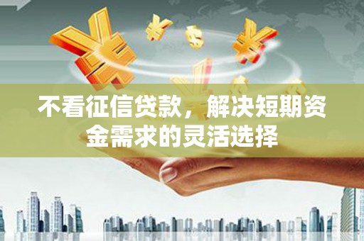 东兴不看征信贷款，解决短期资金需求的灵活选择