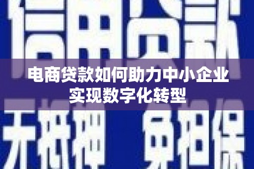 东兴电商贷款如何助力中小企业实现数字化转型