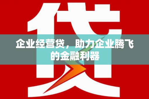 东兴企业经营贷，助力企业腾飞的金融利器