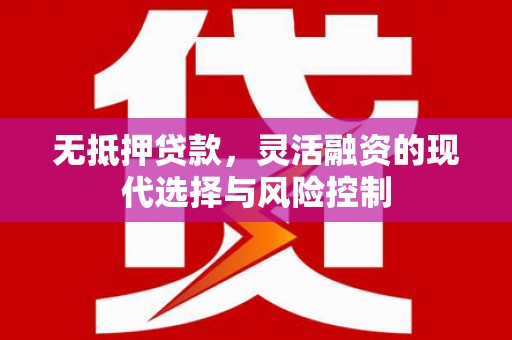 东兴无抵押贷款，灵活融资的现代选择与风险控制