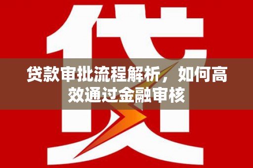 东兴贷款审批流程解析，如何高效通过金融审核