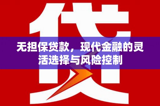 东兴无担保贷款，现代金融的灵活选择与风险控制