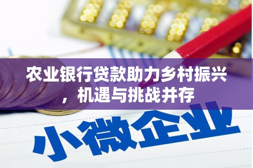 东兴农业银行贷款助力乡村振兴，机遇与挑战并存