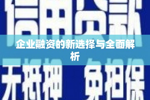 东兴企业融资的新选择与全面解析